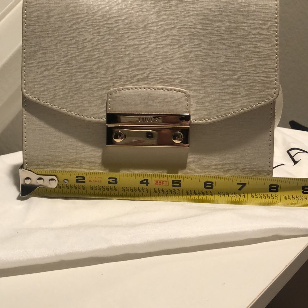 White Furla Handbag with Bag Strap - Picture 15 of 16